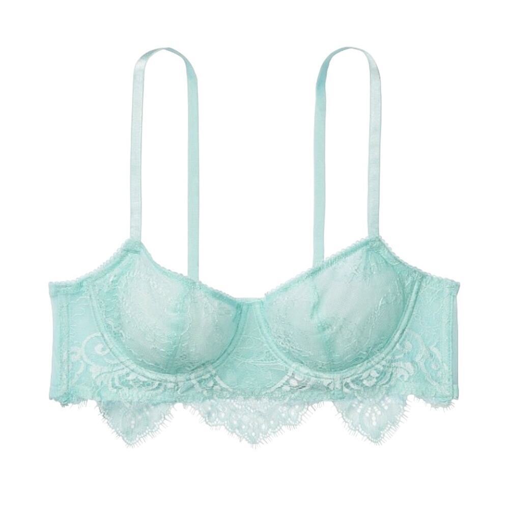 🔴 5 for $25! Victoria’s Secret Dream‎ Angels Lace Bra Without Padding Blue 32D